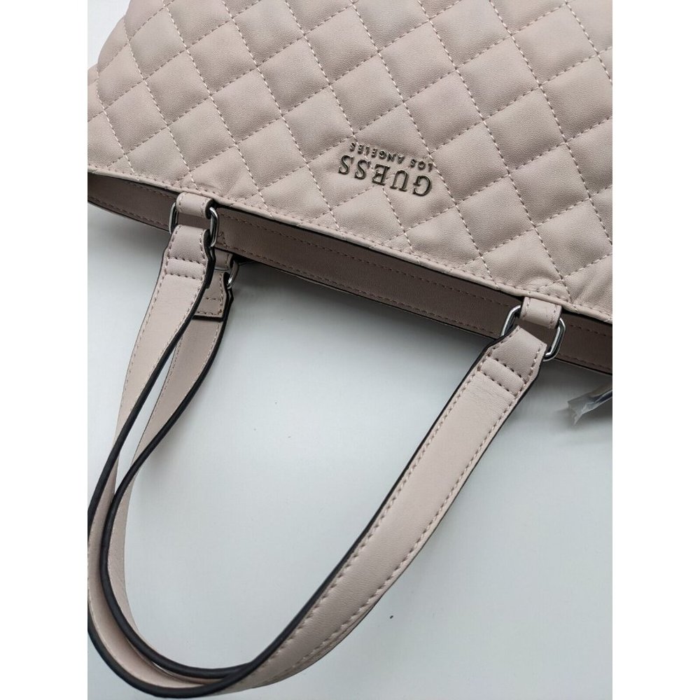 GUESS quilted faux-leather tote bag purse - BLUSH/LIGHT PINK - Picture 5 of 7
